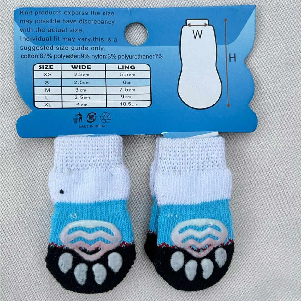 4 Anti Skid Socks for Dogs Small